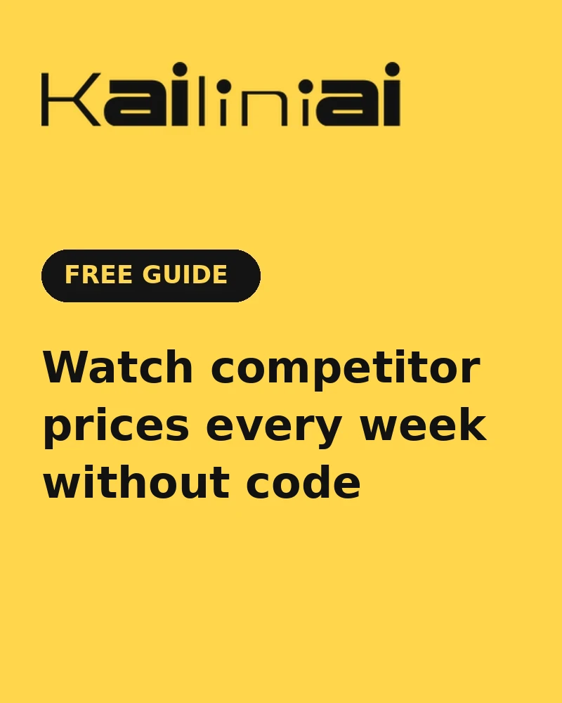 Watch competitor prices every week without code
