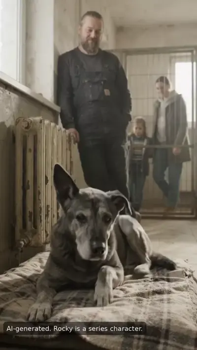 Tomas and the old dog who was filmed in the rain